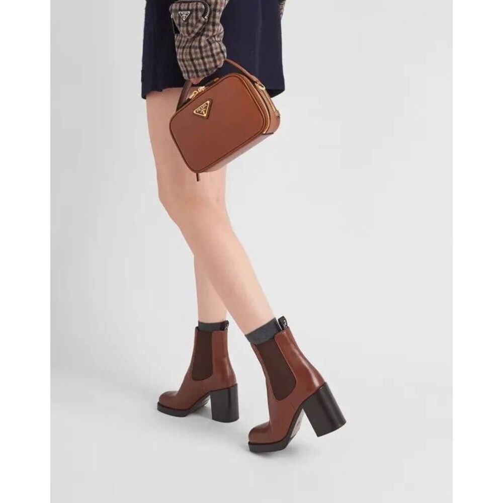 PRADA LEATHER ANKLE BOOTS SIZE EU 36.5 $1790 - Picture 2 of 16